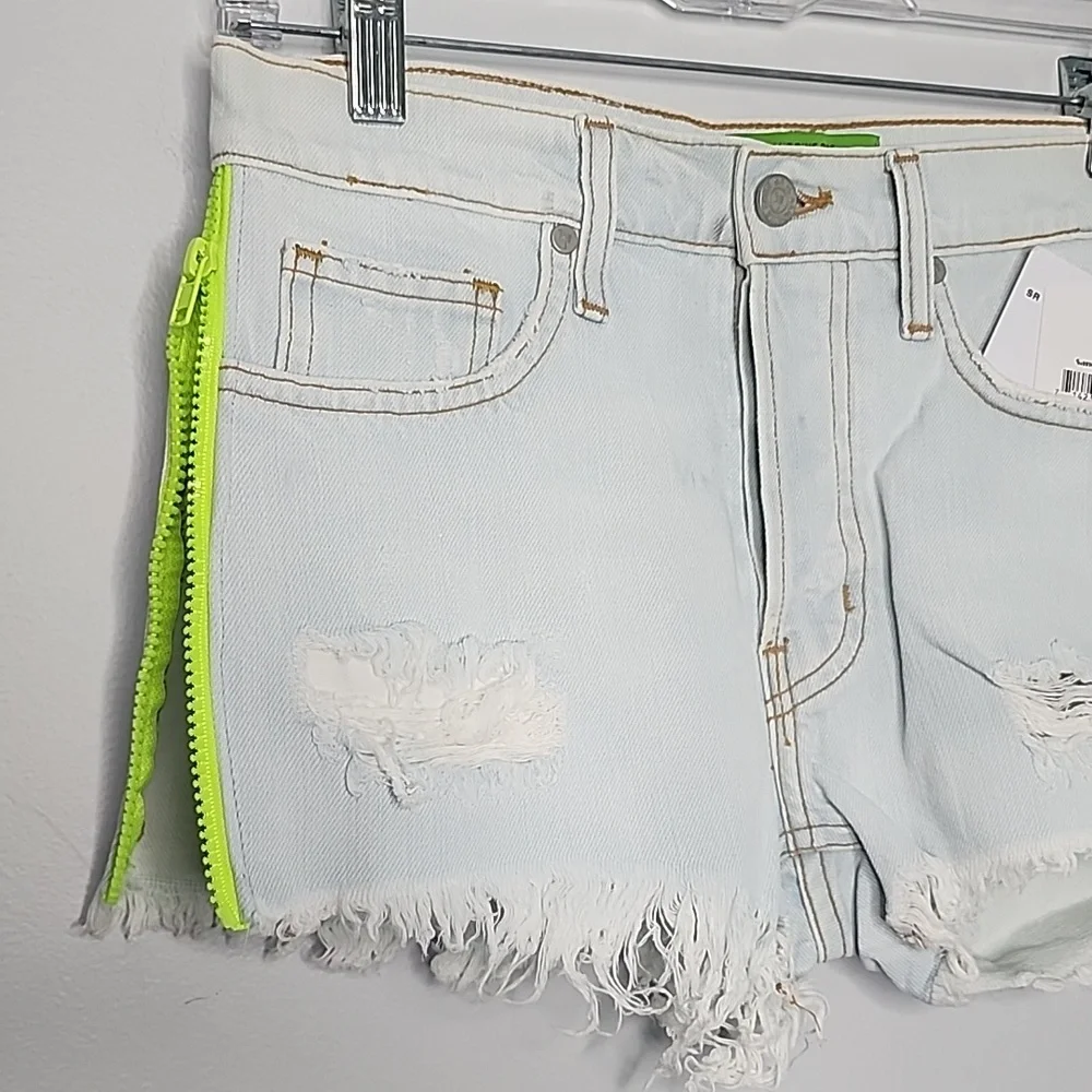 Sandrine Rose by Free People distressed Shorts with Side Zipper Size 25